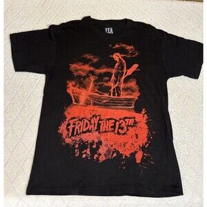 Friday The 13th Jason Vorhees Camp Crystal Lake Horror Red Tee Men’s Size M
